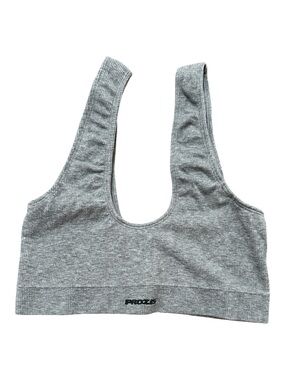 Prozis Light Grey Ribbed Scoop Sports Bra